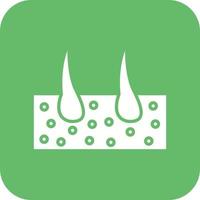 Epidermis Glyph Round Corner Background Icon vector