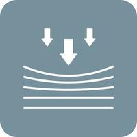 Resilience Glyph Round Corner Background Icon vector