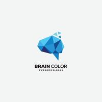 brain  icon logo gradient colorful vector