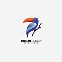 premium bird toucan art design colorful vector