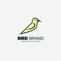 diseño de logotipo de pájaro premium vector colorido