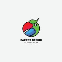 illustration design bird parrot gradient colorful vector