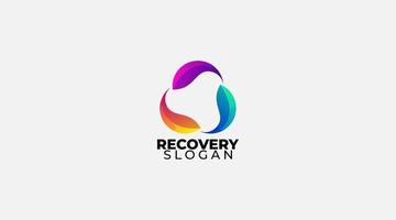 Gradient recovery vector logo design illustration