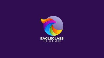 Gradient eagle class vector logo design template