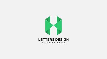 impresionante letra h logo diseño icono símbolo vector