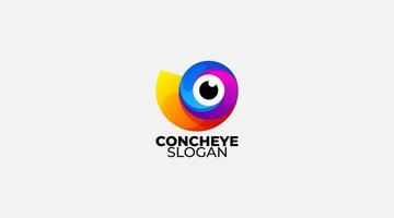 Gradient concheye vector design logo icon template