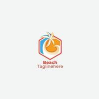icon vector beach design color gradient