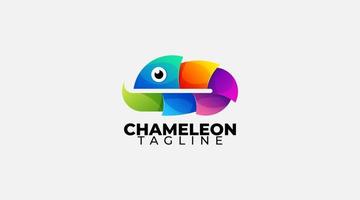 Gradient Chameleon vector logo design icon template