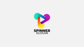 gradiente spinner vector logo diseño plantilla símbolo