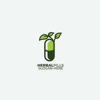 herbal pills color gradient vector