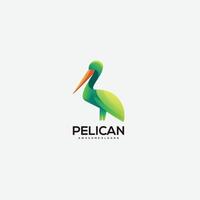 illustration pelican logo gradient colorful vector