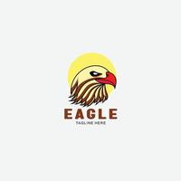 head eagle icon logo gradient colorful vector