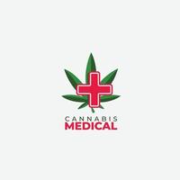 gradiente de color de diseño de cannabis medicinal vector