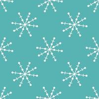 Snowflake seamless pattern. Christmas collection. Flat vector illustration