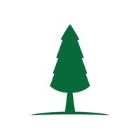 Pine tree illustration vector flat design template