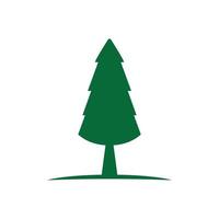 Pine tree illustration vector flat design template