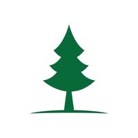 Pine tree illustration vector flat design template