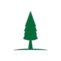 Pine tree illustration vector flat design template