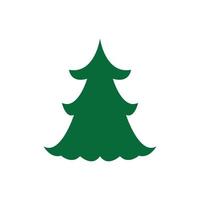 Pine tree illustration vector flat design template