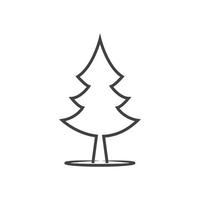 Pine tree illustration vector flat design template