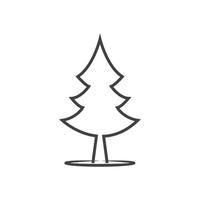 Pine tree illustration vector flat design template