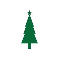 Pine tree illustration vector flat design template