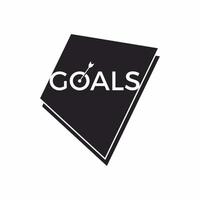 Goals typography graphic design vector illustration