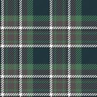 Plaid pattern with green, white and grey color. Vector graphic. Texture for shirt, clothes, dresses and other textile