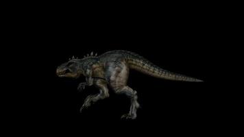 Dinosaur Running Animated Video. Jurassic animals video