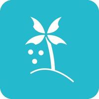 Palm Oil Glyph Round Corner Background Icon vector