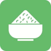 Curry Glyph Round Corner Background Icon vector