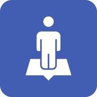 Street View Glyph Round Corner Background Icon vector