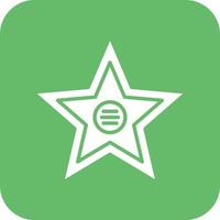 Walk of Fame Glyph Round Corner Background Icon vector