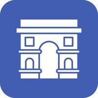 Arch Glyph Round Corner Background Icon vector