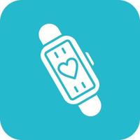 Smartband Glyph Round Corner Background Icon vector