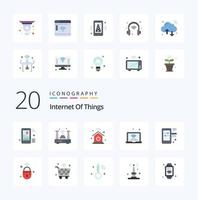 20 Internet Of Things Flat Color icon Pack like wifi internet of things things internet internet of things vector