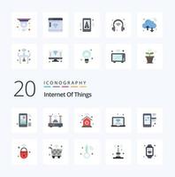 20 Internet Of Things Flat Color icon Pack like wifi internet of things things internet internet of things vector