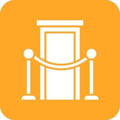 Ceremony Glyph Round Corner Background Icon