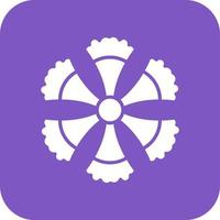 Fringed Dianthus Glyph Round Corner Background Icon vector