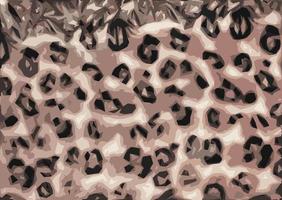 Realistic closeup vector illustration of fleece fabric with leopard pattern. Brown-beige and black striped repeating on the surface of fur clothes, abstract texture background.