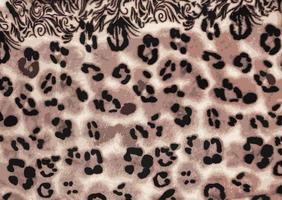 Realistic closeup vector illustration of fleece fabric with leopard pattern. Brown-beige and black striped repeating on the surface of fur clothes, abstract texture background.