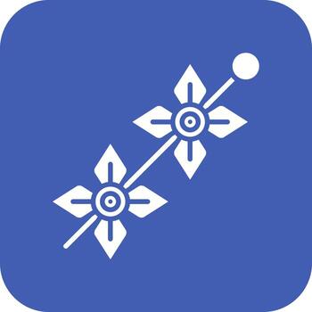 icono de fondo de esquina redonda de glifo de espuela de caballero vector