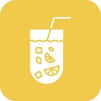 Long Island Glyph Round Corner Background Icon vector