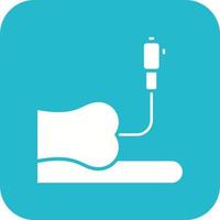 Colonoscopy Glyph Round Corner Background Icon vector