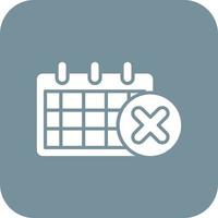 Remove Event Glyph Round Corner Background Icon vector