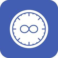 Time Loop Glyph Round Corner Background Icon vector