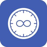 Time Loop Glyph Round Corner Background Icon vector