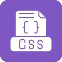 Css File Glyph Round Corner Background Icon vector