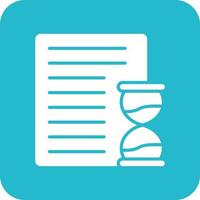 Project Deadline Glyph Round Corner Background Icon vector