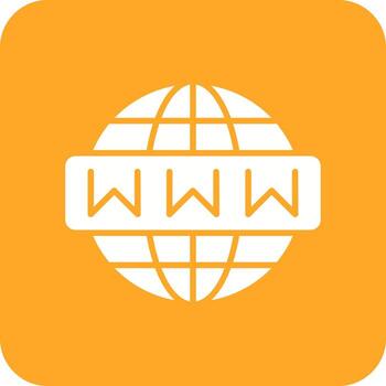 icono de fondo de esquina redonda de glifo de interfaz web vector